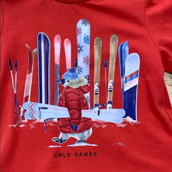 Baby boy long sleeve tee with ski graphic - Picture 2 of 7